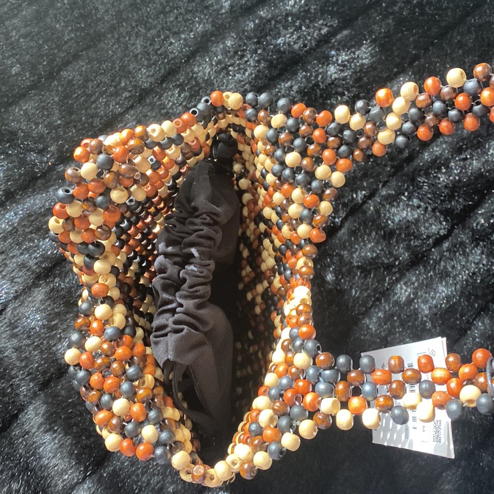 Zara Wood Beaded Bag - Picture 5 of 8